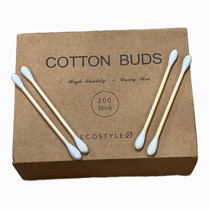 Eco Friendly Bamboo Cotton Swabs - Biodegradable, Plastic Free - 200 Pack - Image 5