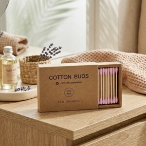 Eco Friendly Bamboo Cotton Swabs - Biodegradable, Plastic Free - 200 Pack