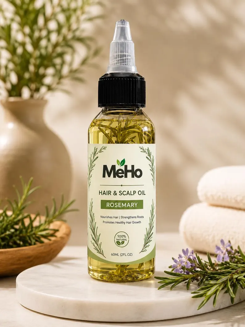 Organic Rosemary Hair & Scalp Oil | Nourishes, Strengthens & Supports Healthy-Looking Hair | 60ml