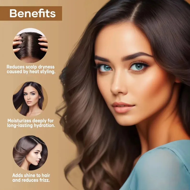 Keratin Hair Oil for Damaged & Dry Hair | Restorative Treatment with Argan Oil, Olive Oil, Aloe Vera 50ml - Image 3