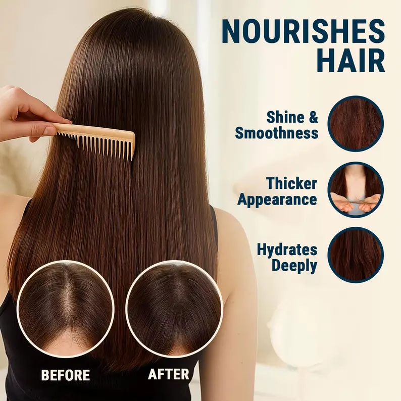 Keratin Hair Oil for Damaged & Dry Hair | Restorative Treatment with Argan Oil, Olive Oil, Aloe Vera 50ml - Image 4