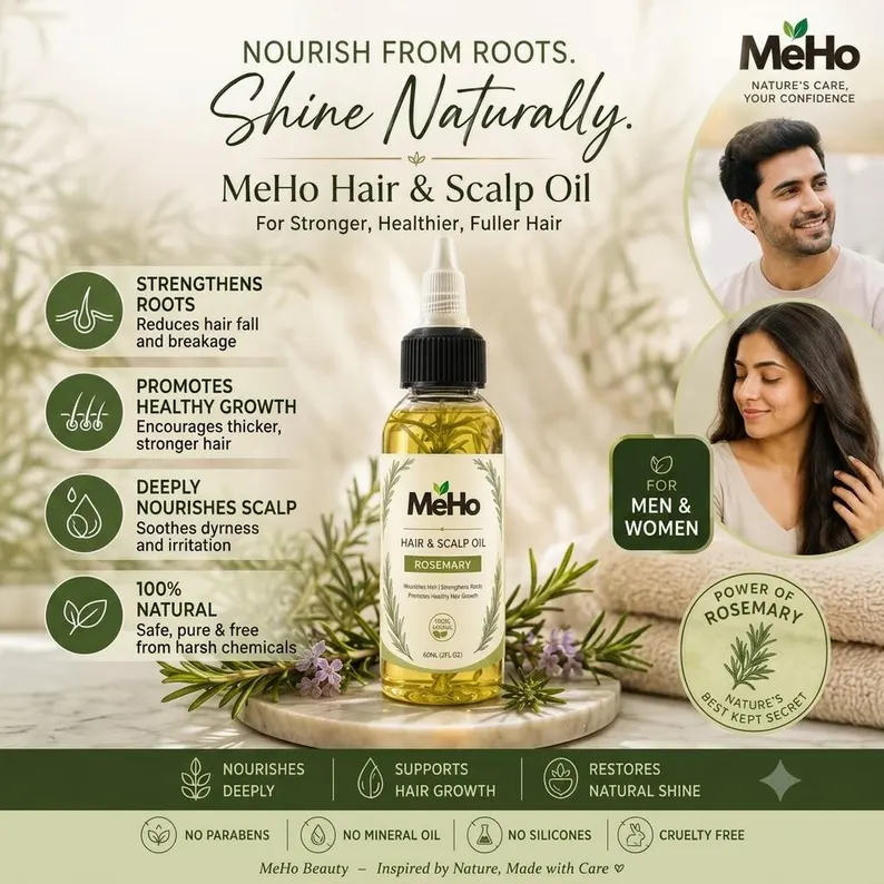 Organic Rosemary Hair & Scalp Oil | Nourishes, Strengthens & Supports Healthy-Looking Hair | 60ml - Image 6