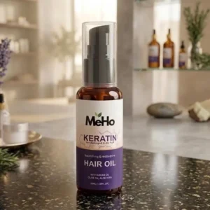 Keratin Hair Oil for Damaged & Dry Hair | Restorative Treatment with Argan Oil, Olive Oil, Aloe Vera 50ml