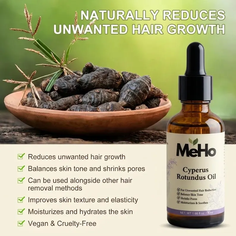Cyperus Rotundus Oil - Daily Use Hair Inhibitor for Armpits, Legs, Arms | Fragrance-Free Body Hair Minimizer Serum | Hydrates & Repairs-50ml - Image 5