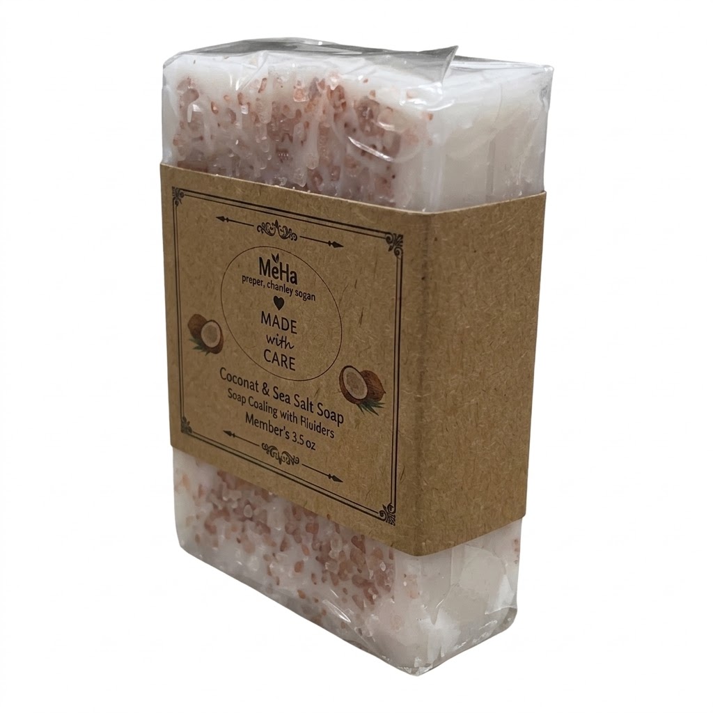 MeHo Coconut Scrub Soap, Deep Cleansing Exfoliating Bar (100g / 3.5 oz) - Image 4